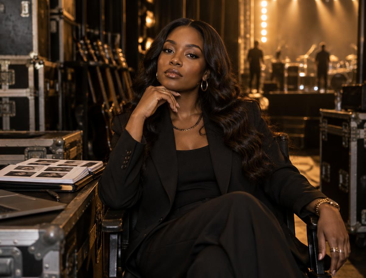 Marcus Vance, Head of A&R and Talent Director, backstage at a live music venue